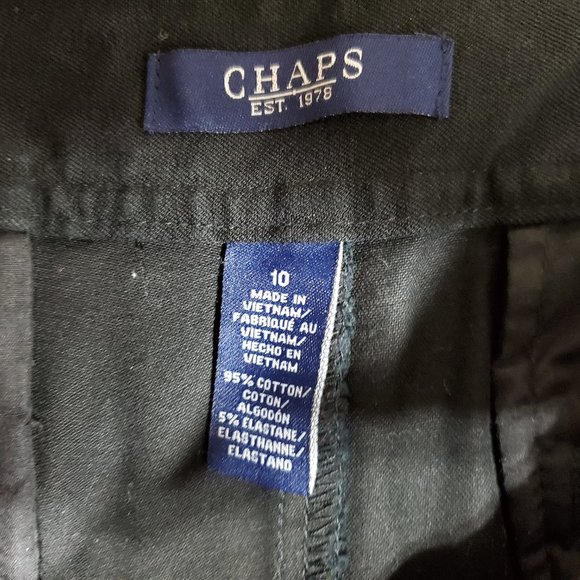 Chaps Womens Pants 10 Black Career Stretch Cotton Blend R3 - Picture 7 of 7